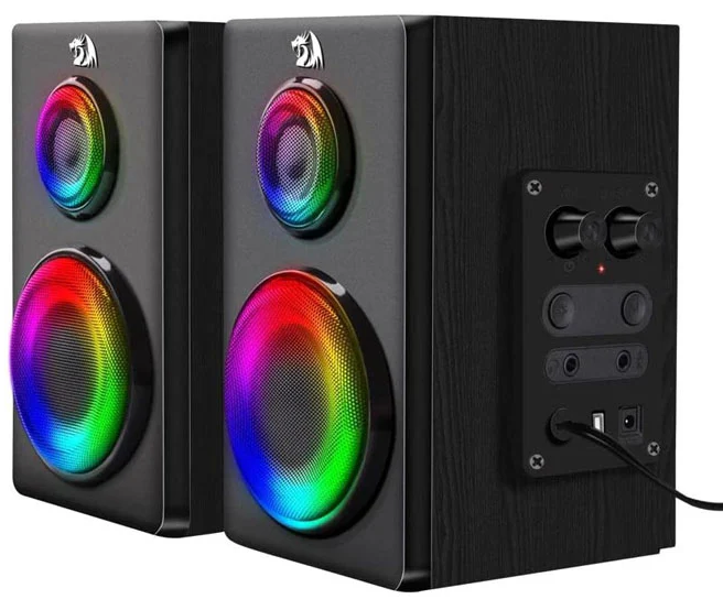 سماعات صب ريدراجون أوركسترا للألعاب ، ألوان RGB ، مقبس 3.5 مم ، قطعتين ، أسود ، GS811