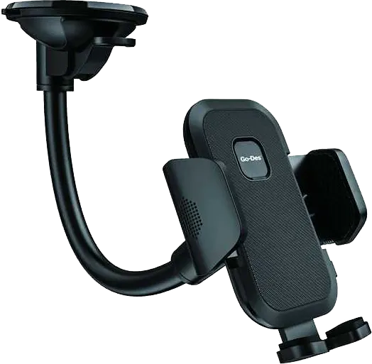 جو ديس حامل هاتف للسيارة، يدور 360 درجة، راس شفاط، تصميم منحني، أسود، GD-HD649