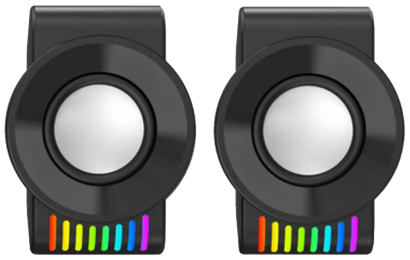 سماعات صب ريدراجون سلكية ، بقوة 200 وات ، نظام ستيريو ثنائي القناة ، ألوان RGB ، أسود ، GS514