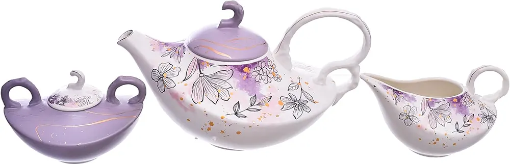 طقم شاي وجاتو بورسالين علاء الدين  ،24 قطعة،  بنفسجي ،  234222