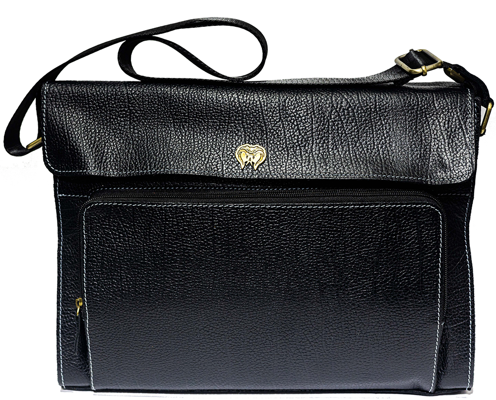 شنطة لاب توب من AM Group ، جلد مطرز ، مع حامل كتف ، متعدد الألوان