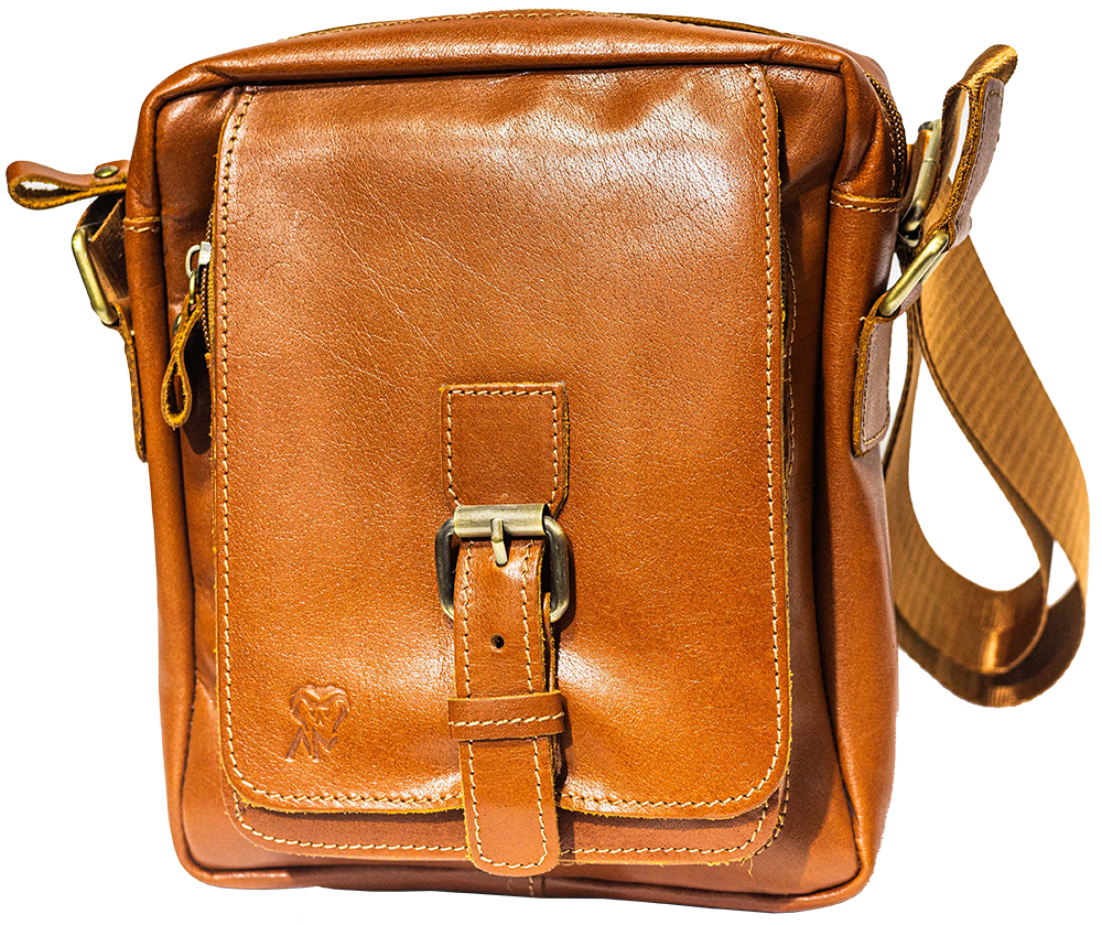 شنطة كروس من AM Group ، بإبزيم أمامي ، جلد مطرز ، متعددة الألوان