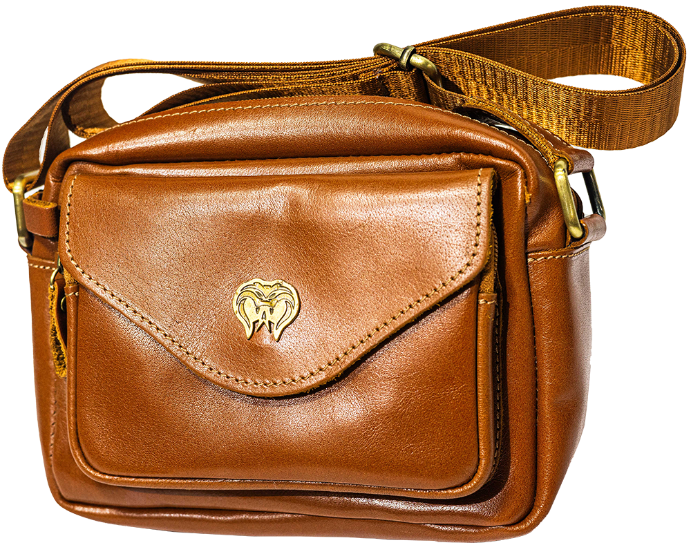 شنطة كروس من AM Group ، جلد مطرز قلاب ، مقاس صغير، متعدد الألوان