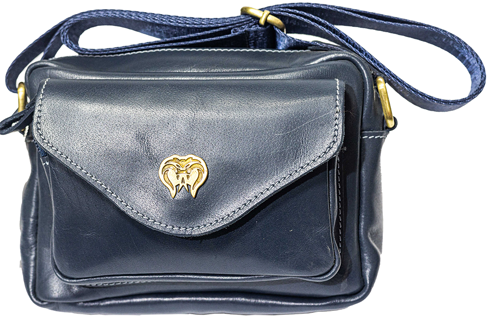 شنطة كروس من AM Group ، جلد مطرز قلاب ، مقاس صغير، متعدد الألوان