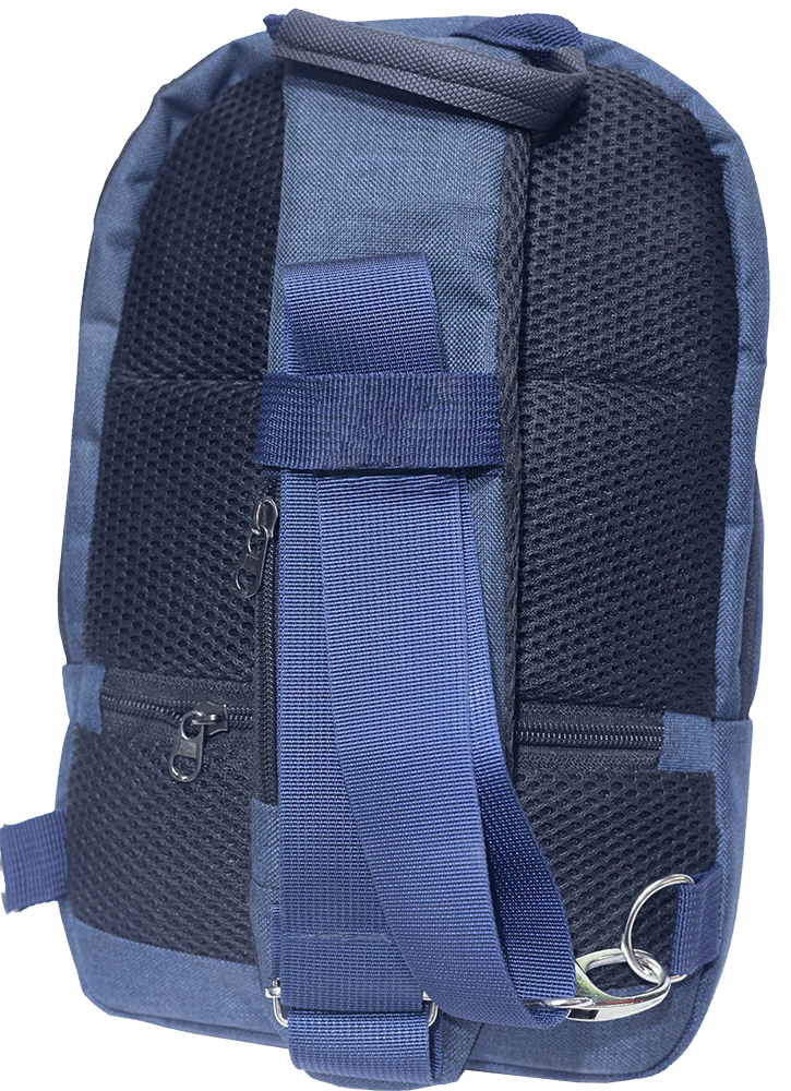 شنطة كروس ، تحتوي علي USB للشحن ، لون أزرق