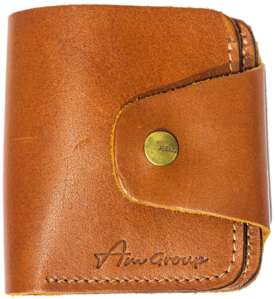 محفظة اي ام جروب كبسولة ، جلد تطريز ، جيب كوين ، بيج