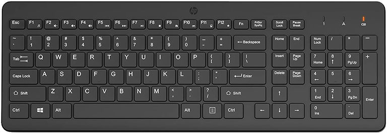 لوحة مفاتيح أتش بي 220 لاسلكية ، كيبورد انجليزي ، منفذ USB Type-A ، أسود ، ضمان لمدة 6 أشهر ، KB131 - 805T2AA#ABV
