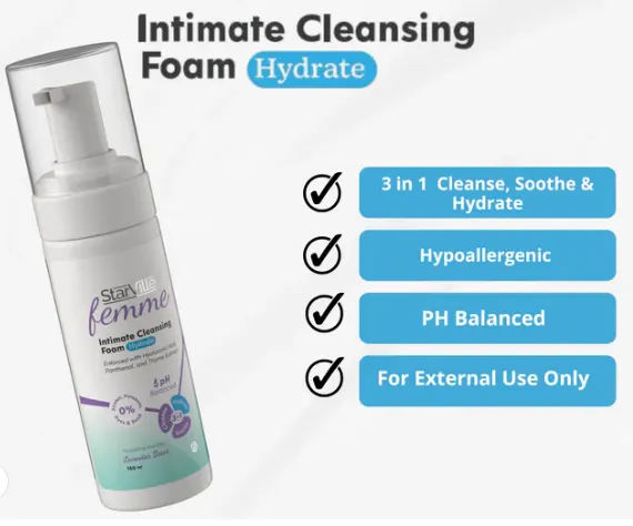 غسول فيم مرطب بالافندر للمناطق الحساسة فوم من ستارفيل , 150 مل