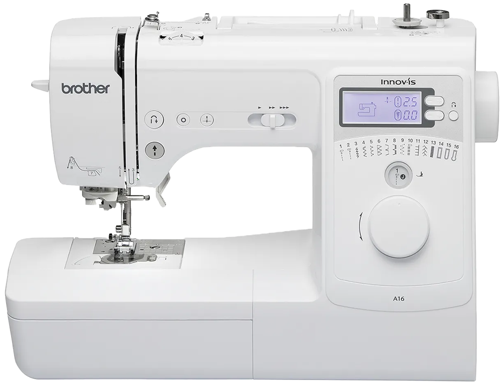 ماكينة خياطة برازر ، شاشة أل سي دي ، أبيض ، A16