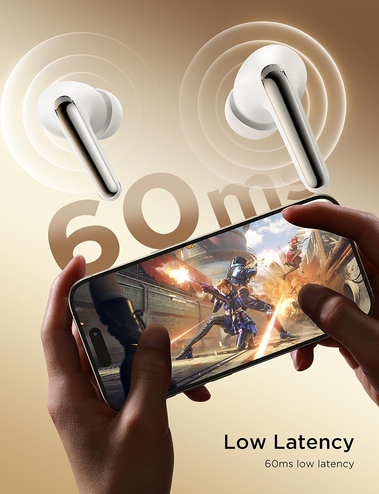 سماعات جوي روم  ترو فن بودز اللاسلكية ، بلوتوث 5.4 ، بطارية 400 ملي أمبير، 4 ميكروفون، أبيض، Fn1