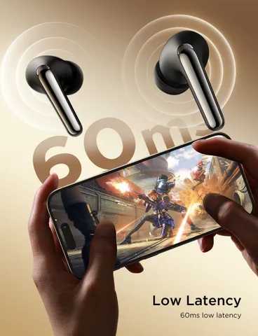 سماعات جوي روم ترو فن بودز اللاسلكية ، بلوتوث 5.4 ، بطارية 400 ملي أمبير ، 4 ميكروفون ، اسود، Fn1