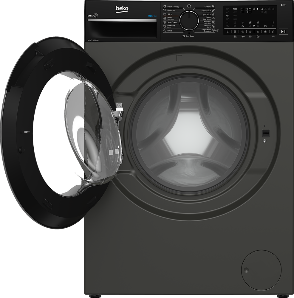 Beko Front Load Fully Automatic Washing Machine, 10 kg, 1600 RPM, Inverter, Digital Screen, Grey , B3WFU501040MCI