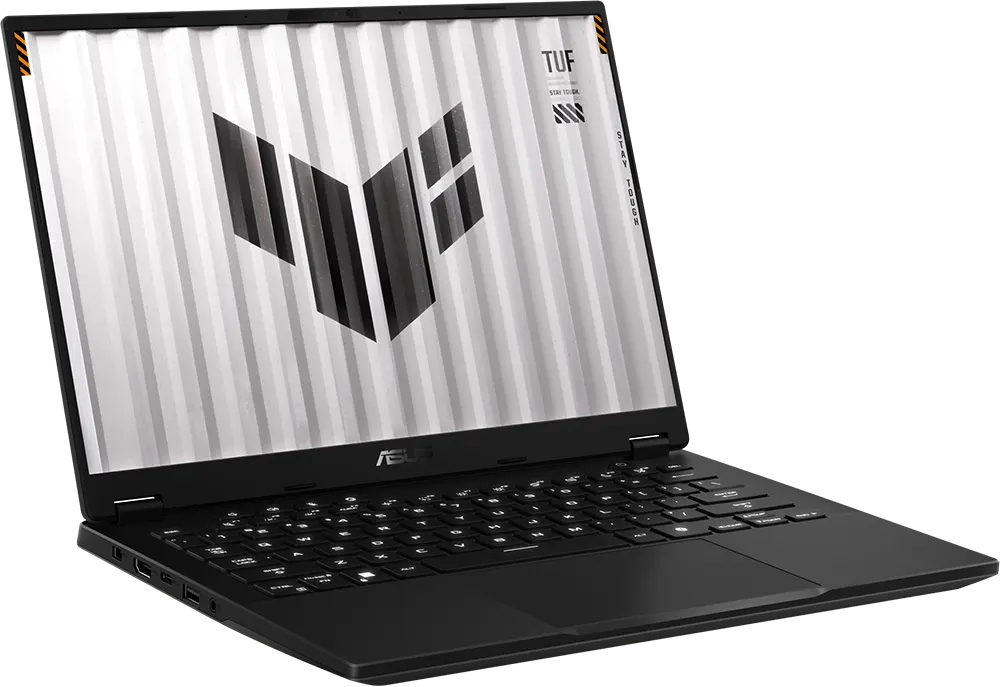 لاب توب أسوس TUF A14 FA401WV-RG053W للألعاب، معالج AMD Ryzen™ AI 9 HX 370، رامات 16 جيجابايت، هارد ديسك 1 تيرابايت SSD، نيفديا جي فورس RTX 4060 GDDR6 ذاكرة 8 جيجابت، شاشة 14 بوصة WQXGA (2.5K)  ويندوز 11 هوم، رمادي