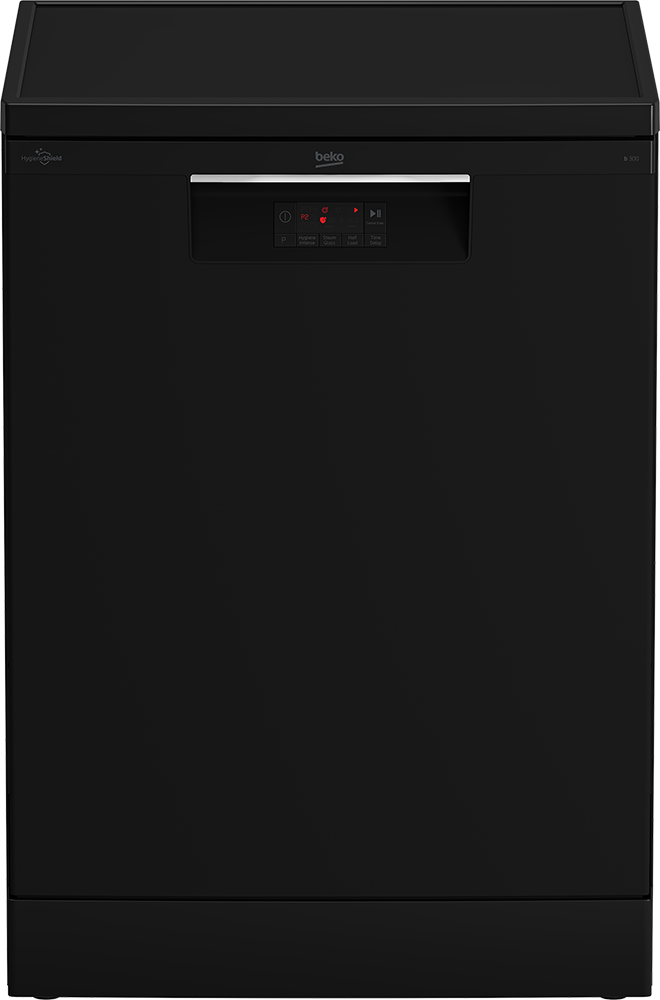 Beko Dishwasher , 14  Place Settings , 60 cm , 5 Programs , Digital Screen , Black , BDFN15421B