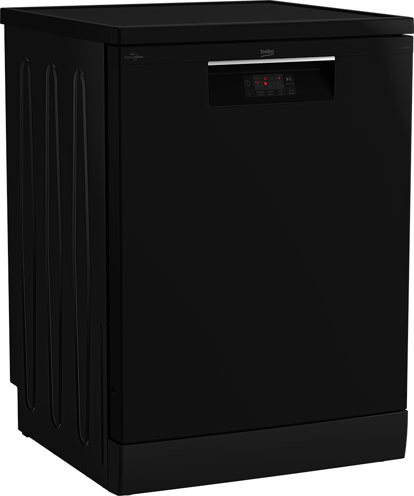 Beko Dishwasher , 14  Place Settings , 60 cm , 5 Programs , Digital Screen , Black , BDFN15421B