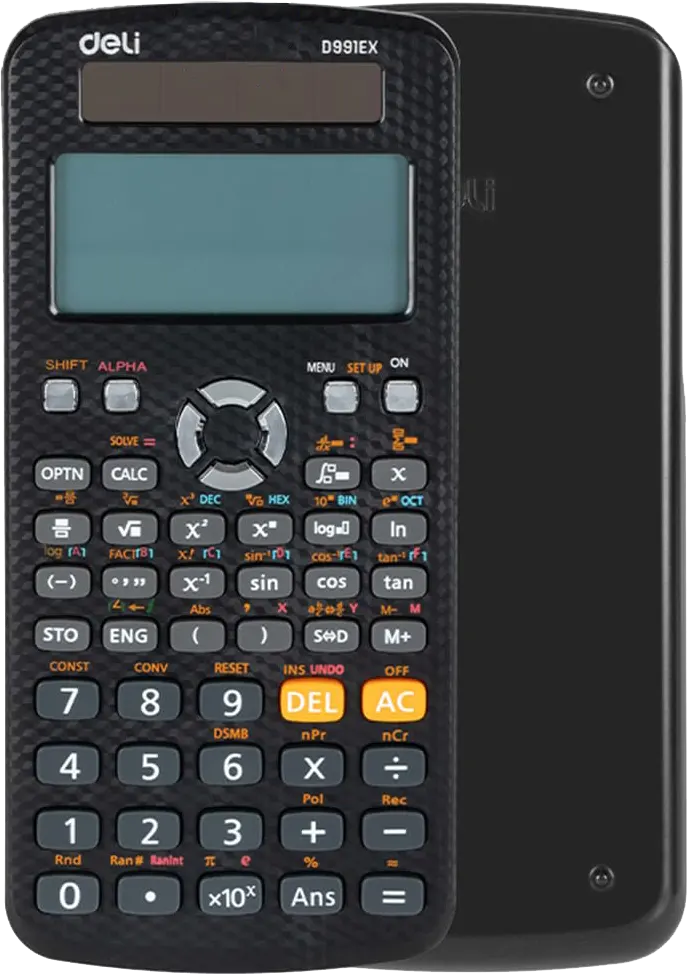 الة حاسبة علمية ديلي، شاشة عرض سطرين، 552 وظيفة، أسود، D991EX