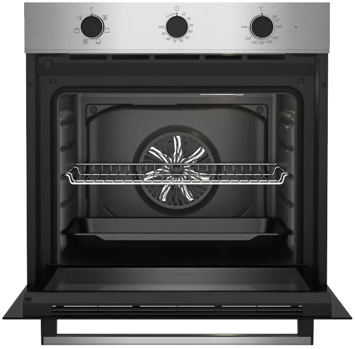 Beko Built-in Oven , 60 cm , Gas , 66 liters , Full Safety , Self Ignition , Cooling Fan and Cooking Fan , BBIH12100XC