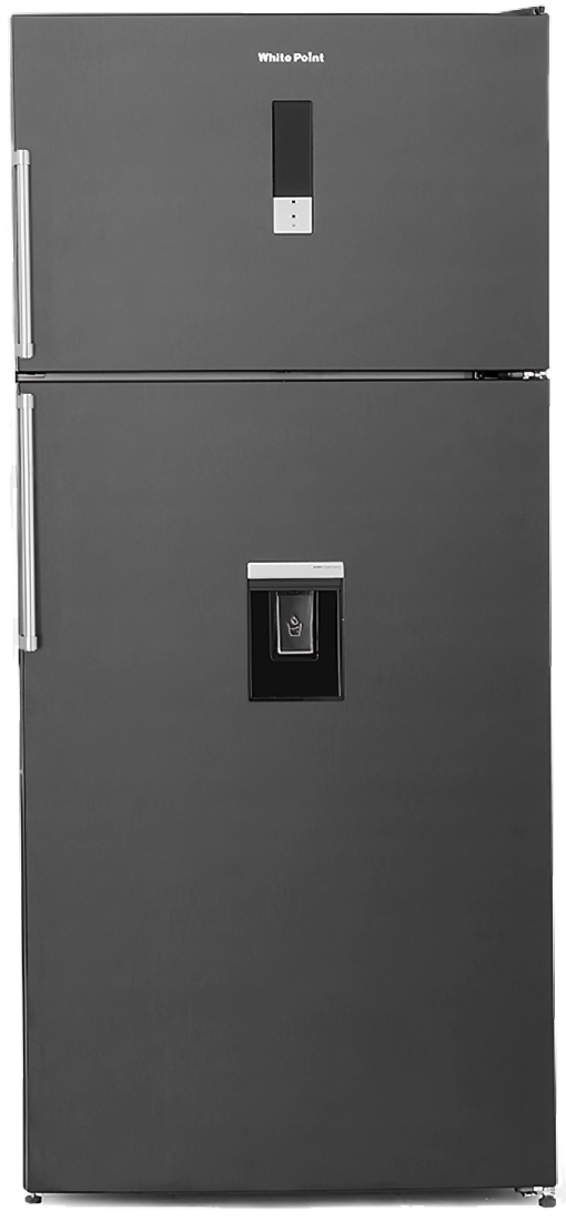 ثلاجة وايت بوينت نوفرست ، 582 لتر ، 2 باب ، شاشة ديجتال ، حنفيه مياة ، أسود ، WPR643DWDVB