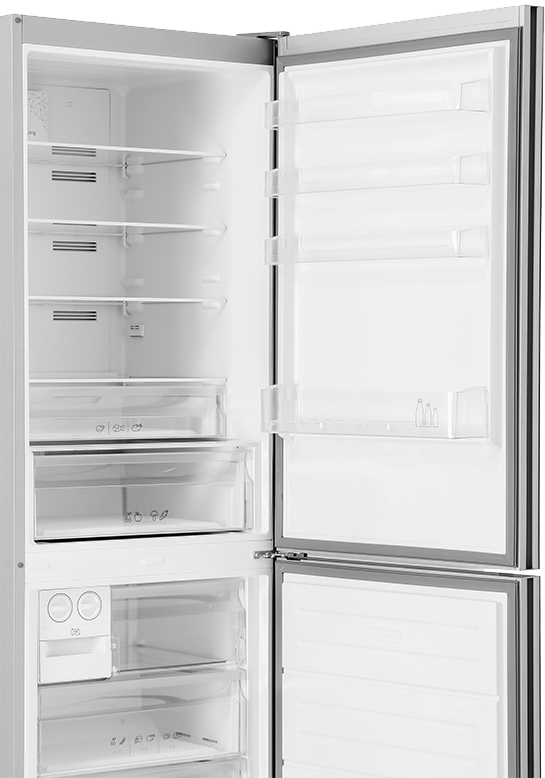 White Point No Frost Refrigerator, 468 Liters, 2 Doors, Digital Screen, Black, Turkish, WPRC492TSGVB