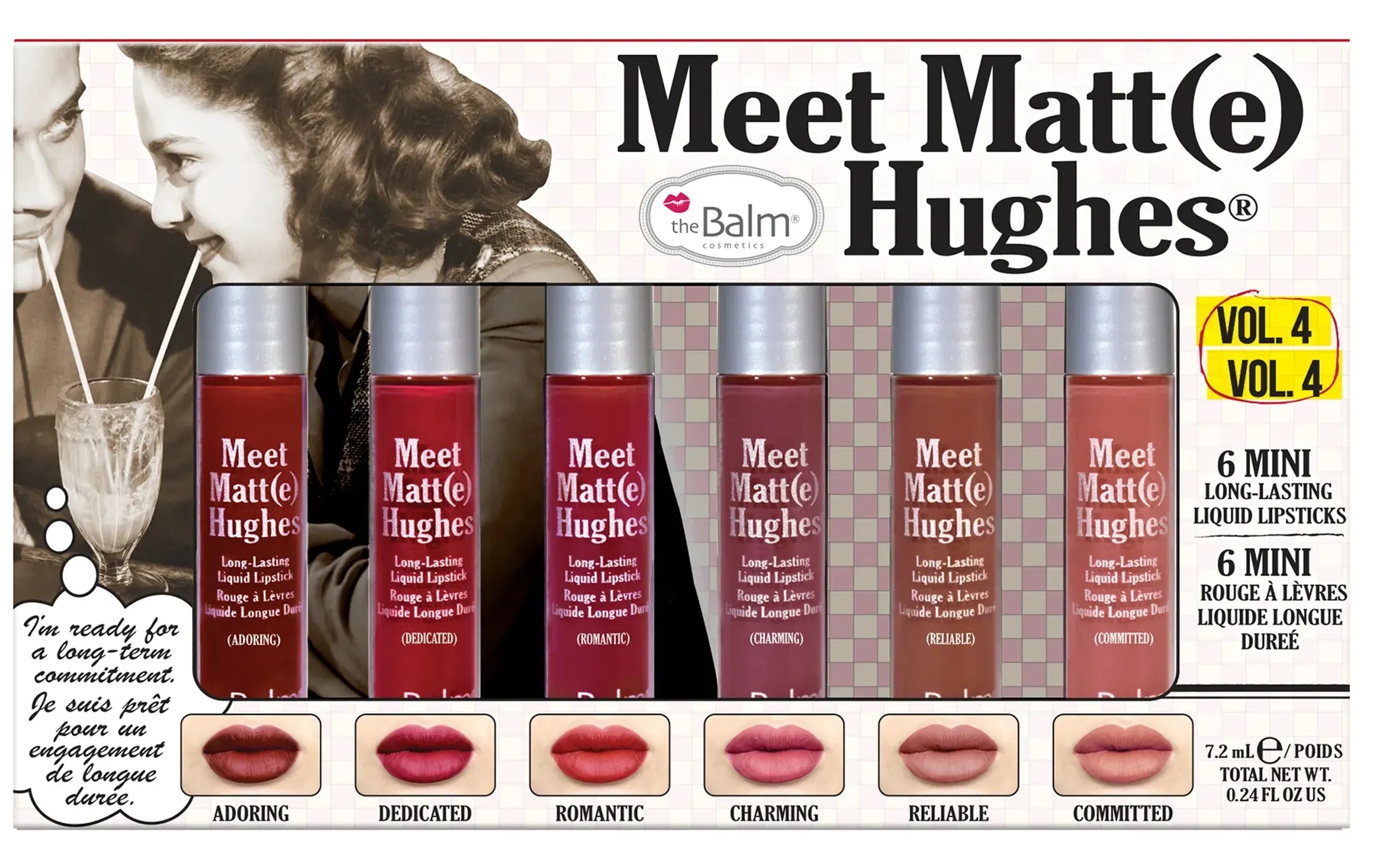 مجموعة احمر شفاه ذا بالم سائل ميني 6 الوان، فوليوم 4