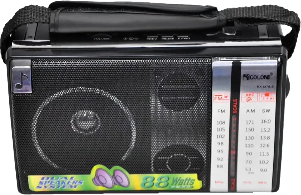 راديو جولون متعدد النطاق،FM-AM-SW، يدعم USB وبطاقة ذاكرة،بطارية قابلة لإعادة الشحن، أسود، RX.M70