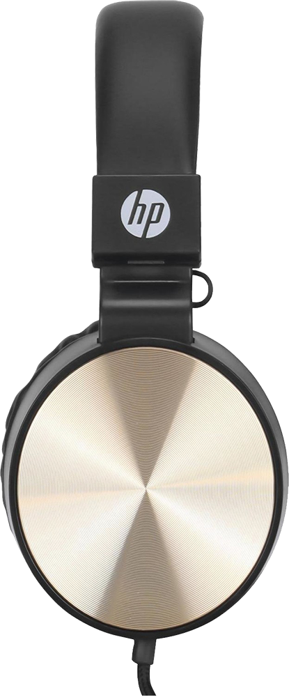 سماعة رأس اتش بي سلكية ، قابلة للطي ، مع ميكروفون ، ذهبي - أسود ، DHH-1206