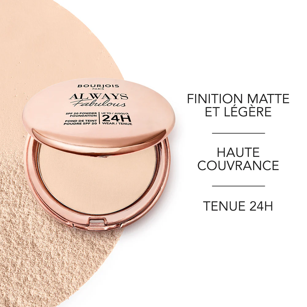 فاونديشن بورجوا اولويز فابولوس بودره فاونديشن بعامل حماية 20 ،يدوم حتي 24 ساعه، 100