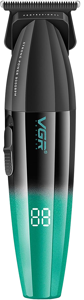 ماكينة حلاقة كهرباء في جي ار للرجال ، لقص الشعر، شاشة ال اي دي ، قابلة للشحن ، أسود ، V-906