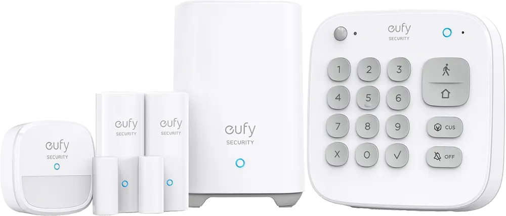 نظام إنذار منزلي  5 قطع من يوفي، لوحة مفاتيح، مستشعر حركة، 2 مستشعر دخول، أبيض، T-8990321