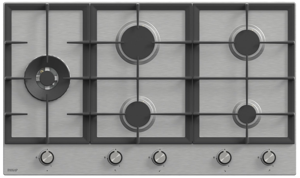 بوتاجاز مسطح بلت ان باساب تركي ، 90 سم ، 5 شعلة ، غاز ، حوامل زهر ، امان تام ، ستانلس ستيل ، BL051