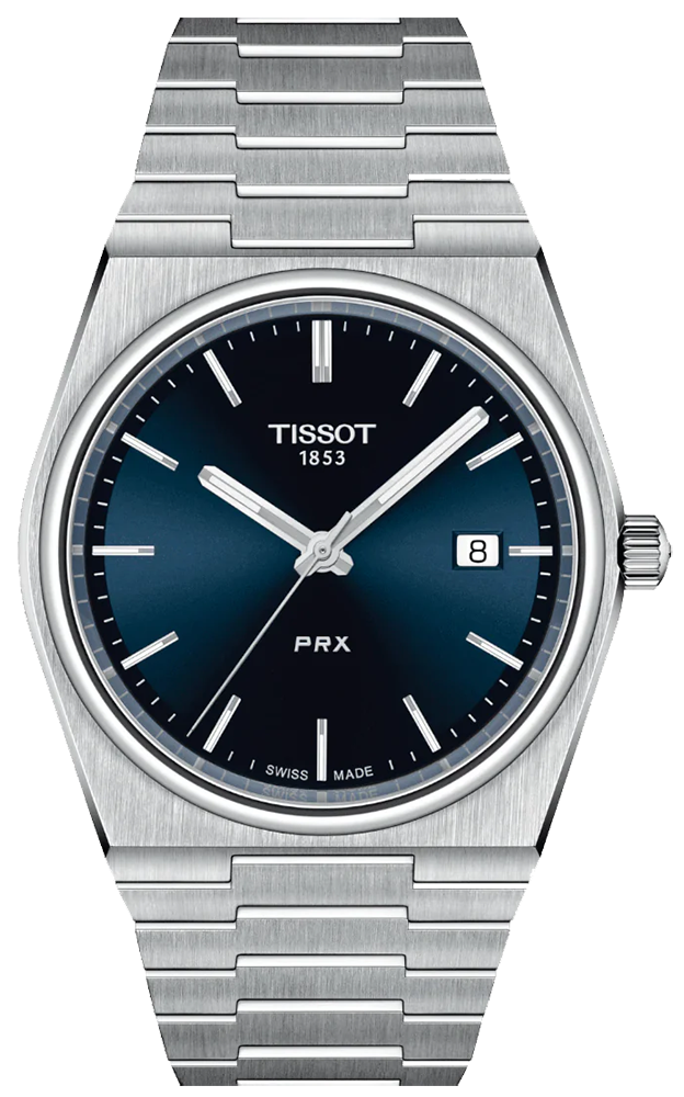 ساعة تيسوت سويسرية للرجال ، عقارب بتصميم دائري ، ستراب ستانلس ستيل ، مقاومة للماء ، سيلفر ،T137.410.11.041