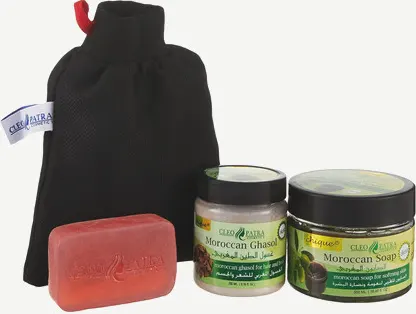 مجموعة الحمام المغربي من كليوباترا ،4 قطع