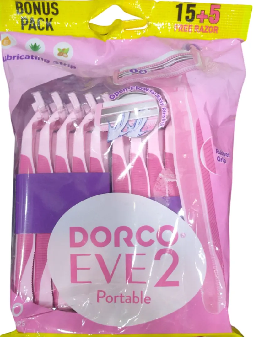 شفرات حلاقة ايفي تو 2 شفره للنساء من دوركو 15+5