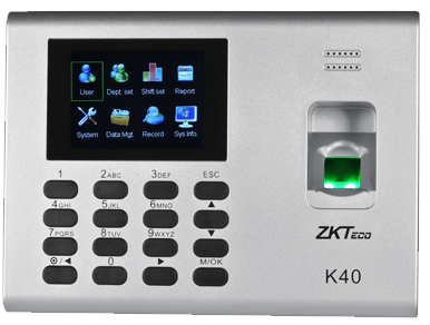 جهاز حضور وانصراف ببصمة الأصبع من زكتيكو ، فضي ، ZKT K40 PRO