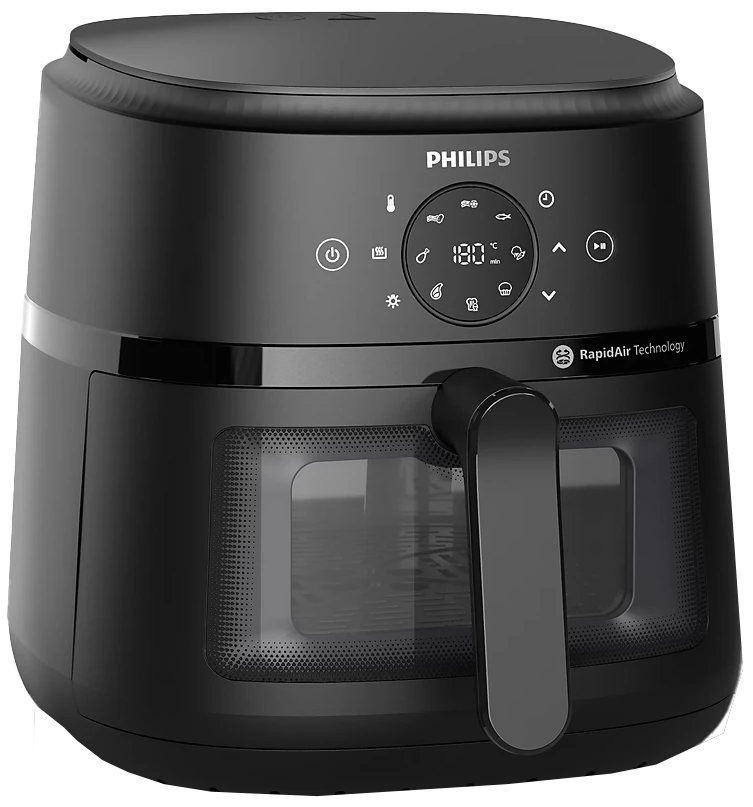 قلاية هوائية فيليبس، 1700 وات، 6.2 لتر، شاشة تاتش ديجيتال، أسود، بضمان راية، NA230-00