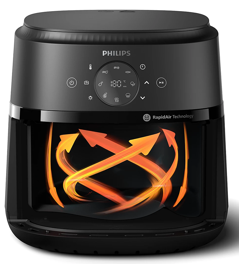 قلاية هوائية فيليبس، 1700 وات، 6.2 لتر، شاشة تاتش ديجيتال، أسود، بضمان راية، NA230-00