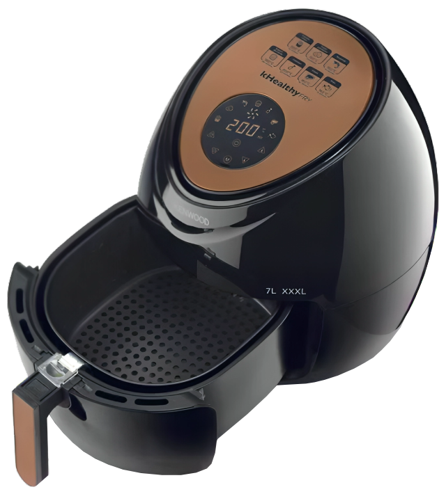 قلاية هوائية كينود، 1800 وات، 7 لتر، شاشة ديجيتال، أسود، ضمان رايه، HFP72.000BK