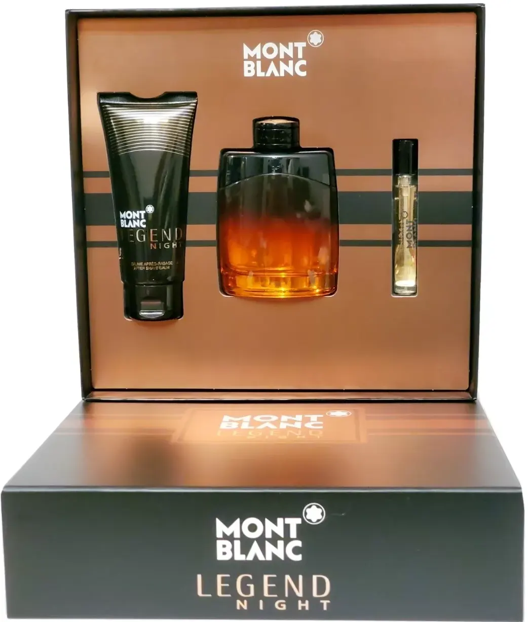 مجموعة عطر ليجند نايت من مونت بلانك  للرجال او دي برفان،عطر او دي برفان 100 مل+ ترافيل اسبراي  7.5 مل+ بلسم ما بعد الحلاقة 100 مل