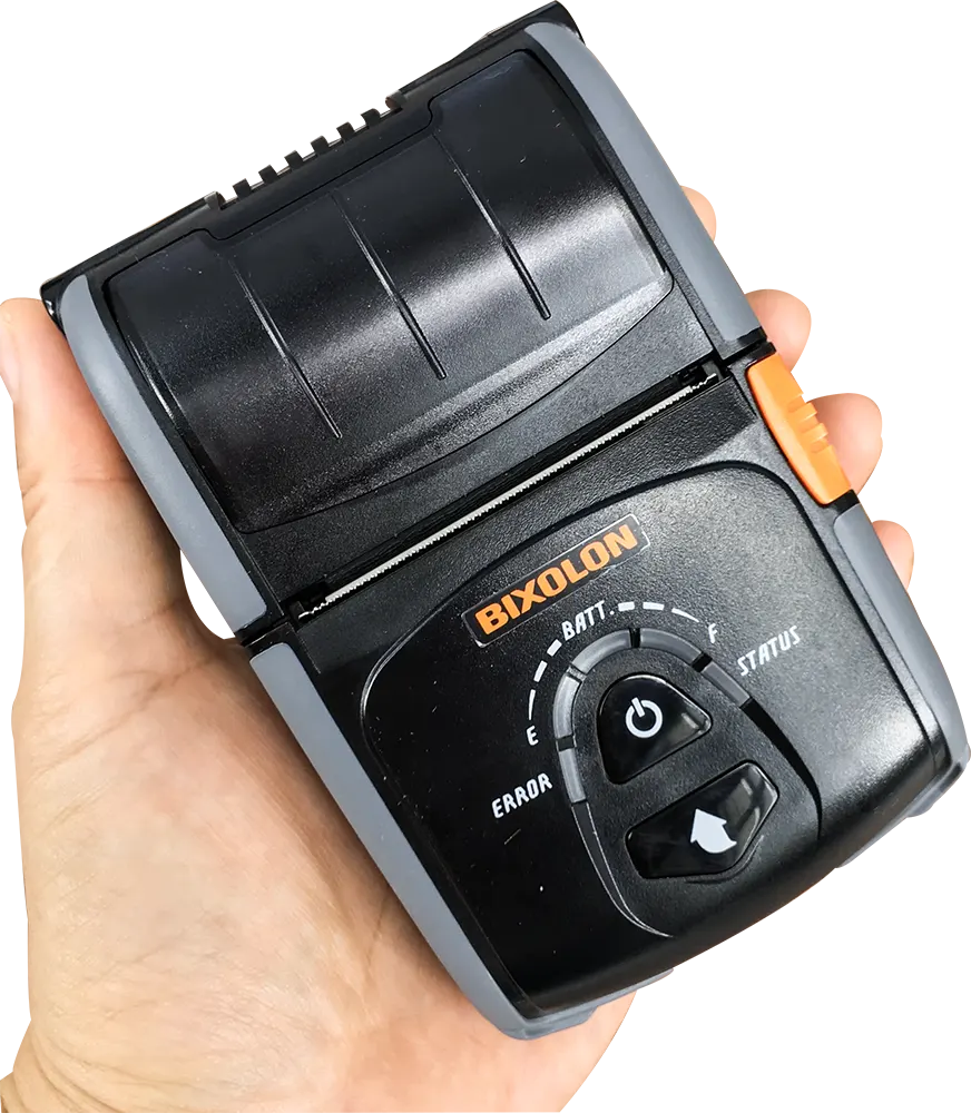 طابعة فواتير حرارية متنقلة قابلة لإعادة الشحن من بيكسولون أحادية اللون، بلوتوث، mini hdmi ، أسود، SPP-R200III PLUS BK-DLT