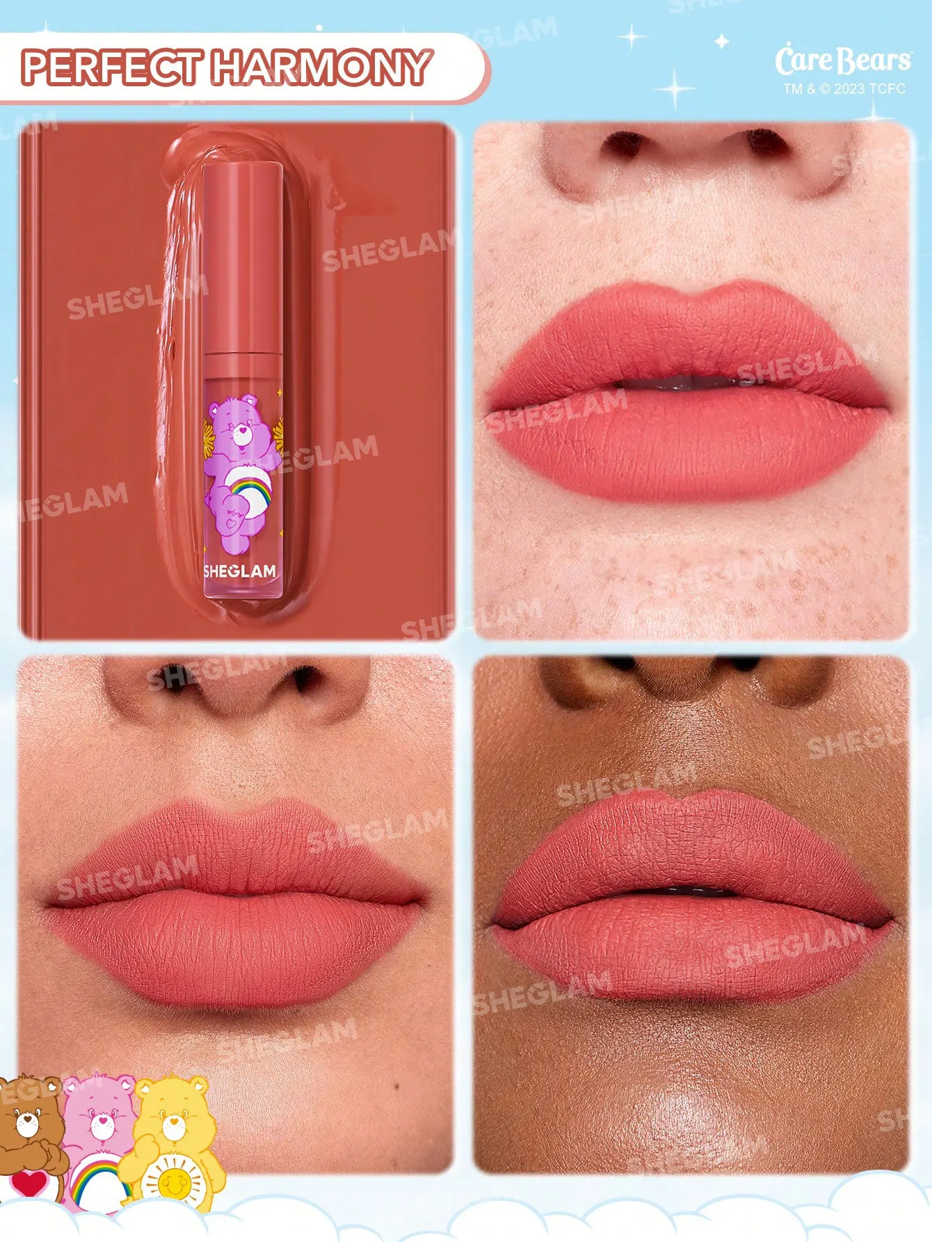 مجموعة احمر شفاه شيجلام كير بيرز شير سمايل، 3 قطع