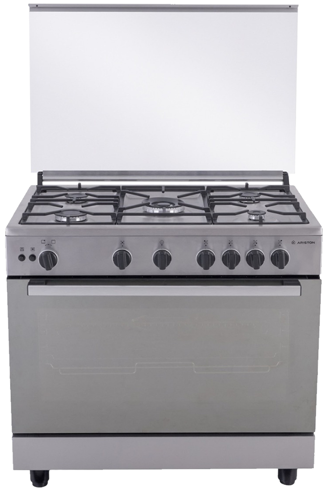 بوتاجاز اريستون ، 90 سم ، 5 شعلة ، أمان تام ، حامالات زهر ، مروحة فرن ، استانلس ستيل ، ARR9GGF23125XNA