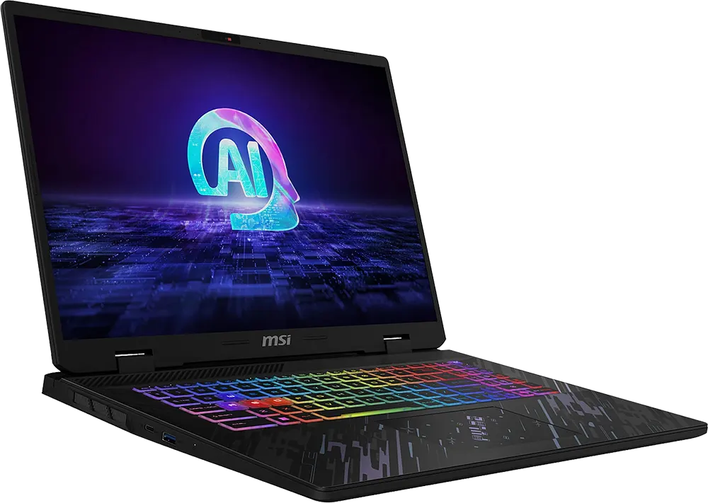 لابتوب msi بالس 17 AIC1VGKG-072EG ، انتل كور™ Ultra 9 185H، رامات 16 جيجابايت، هارد ديسك 1 تيرابايت SSD ، كارت شاشة NVIDIA® GeForce RTX™ 4070 سعة 8 جيجابايت GDDR6، شاشة 17 بوصة QHD، ويندوز 11 هوم، أسود