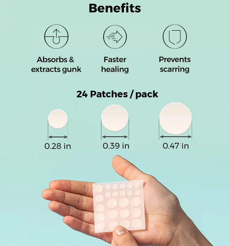 كوسركس لاصقة الحبوب  لعلاج حب الشباب، 24 قطعة