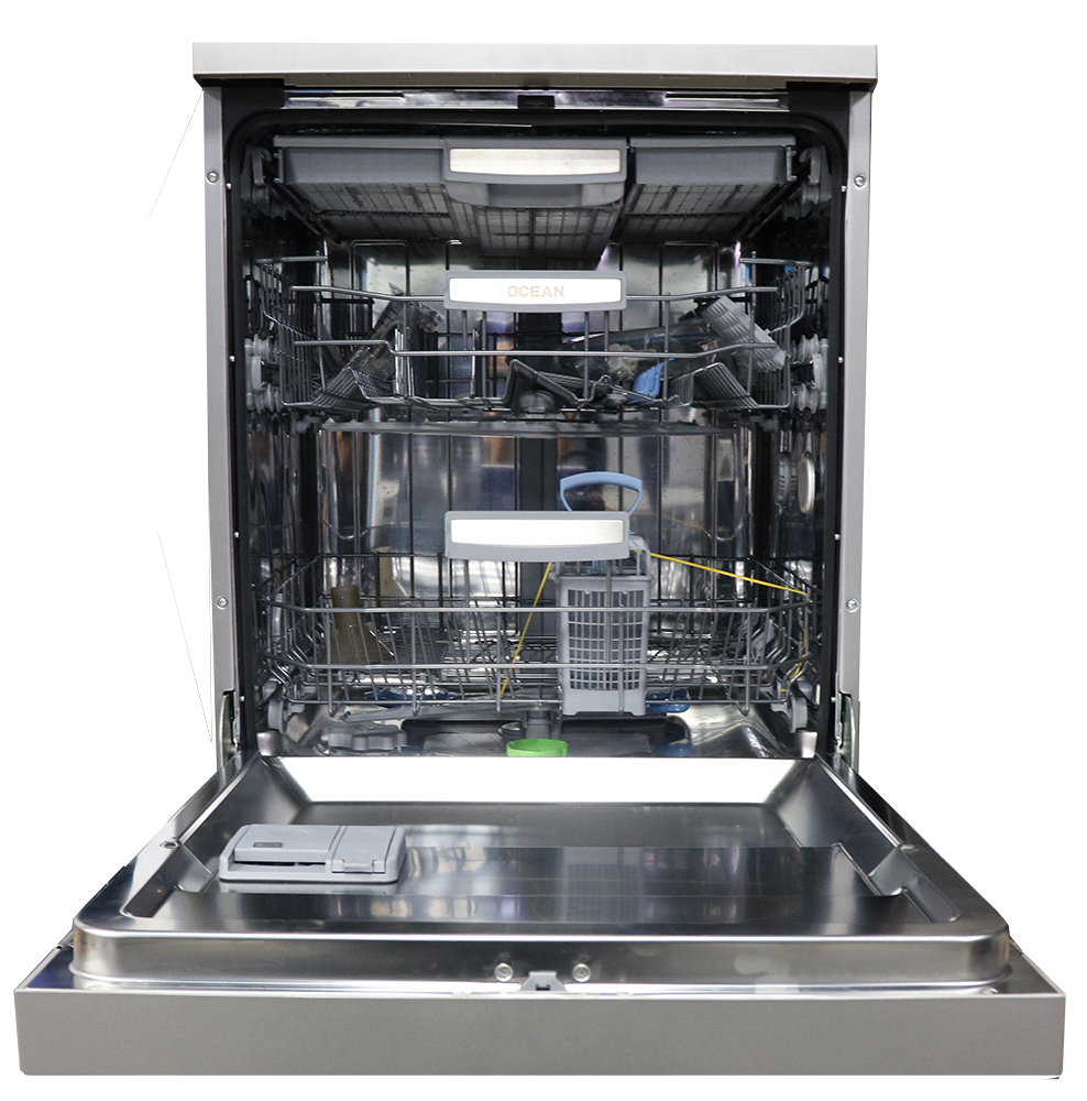 غسالة أطباق اوشن ،60 سم، 15 فرد، 8 برامج ، شاشة ديجيتال ، انفرتر، تجفيف تربو، استانلس ستيل، ODOI815VXB