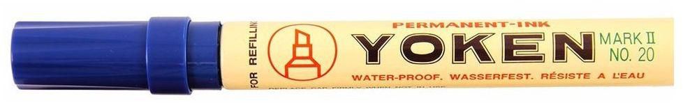 قلم يوكن ثابت، أزرق، سن مشطوف، رقم 20