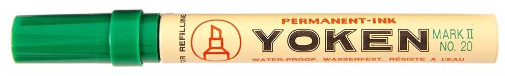 قلم يوكن ثابت اخضر مشطوف رقم 20