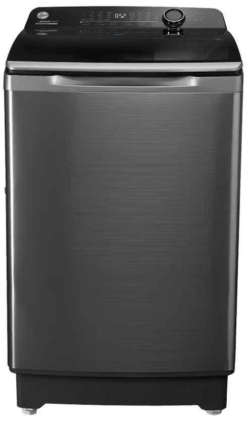 غسالة ملابس فوق اتوماتيك هوفر تحميل علوي ، 12 كيلو ، شاشة ديجيتال تعمل باللمس ، طلمبة ، سيلفر ، HWH-TLN12DSL