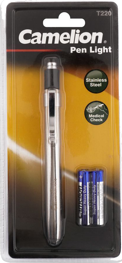 كشاف قلم كامليون ، للتشخيص الطبي ، ستانليس ستيل ، 5 لومان ، فضي ، T220-2R03P