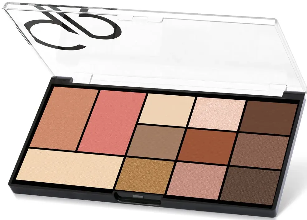 باليت ايشادو جولدن روز سيتي ستايل للوجه والعين، 01 ورم نيود، 12 لون