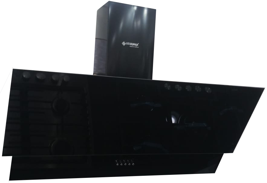 شفاط بلت ان ستار ماكس هرمي ،90 سم، 3 سرعات ،زجاج أسود،SMH-90FC-T-GB